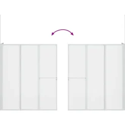 vidaXL Badskærm Matteret 120 x 70 x 137 cm Aluminium