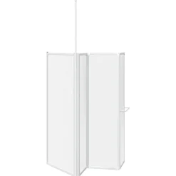 vidaXL Badskærm Matteret 120 x 70 x 137 cm Aluminium