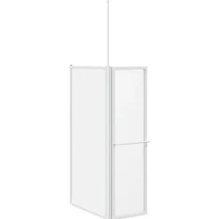 vidaXL Badskærm Matteret 120 x 70 x 137 cm Aluminium