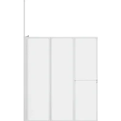 vidaXL Badskærm Matteret 120 x 70 x 137 cm Aluminium