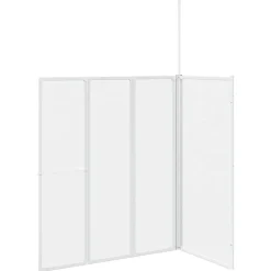 vidaXL Badskærm Matteret 120 x 70 x 137 cm Aluminium
