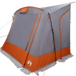 vidaXL Bagklapstelt med tag Grå og orange 285 x 255 x 245 cm taft