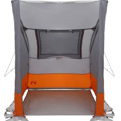 vidaXL Bagklapstelt med tag Grå og orange 194 x 180 x 210 cm taft