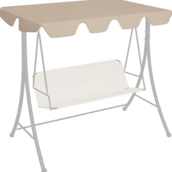 vidaXL baldakin til havegynge 188/168x145/110 cm beige