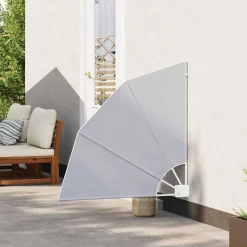 vidaXL Balkon Afskærmning Grå 115 x 115 cm Polyester