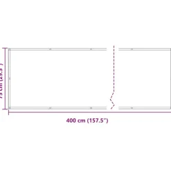 vidaXL balkonafskærmning HDPE 75 x 400 cm antracitgrå