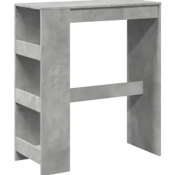 vidaXL barbord med stativer 90x40x103,5 cm konstrueret træ betongrå