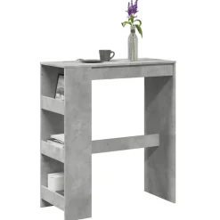 vidaXL barbord med stativer 90x40x103,5 cm konstrueret træ betongrå