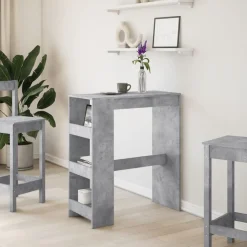 vidaXL barbord med stativer 90x40x103,5 cm konstrueret træ betongrå