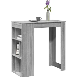 vidaXL barbord m.stativer 102x50x103,5cm konstrueret træ grå sonoma-eg