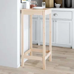 vidaXL barbord 50x50x110 cm massivt fyrretræ