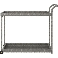 vidaXL barvogn 100x45x83 cm polyrattan grå