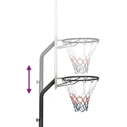 vidaXL basketballstativ 282-352 cm polyethylen hvid
