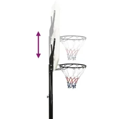 vidaXL basketballstativ 258-363 cm polyethylen hvid