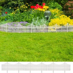 vidaXL bedhegn 17 stk. 10 m hvid