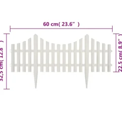 vidaXL bedhegn 17 stk. 10 m hvid