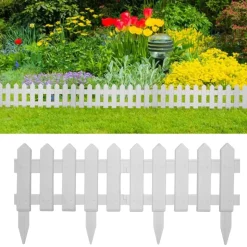 vidaXL bedhegn 25 stk. 10 m PP hvid