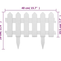 vidaXL bedhegn 25 stk. 10 m PP hvid