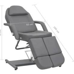 vidaXL behandlerbriks 180x62x78 cm kunstlæder grå