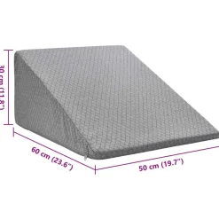 vidaXL Benpude Ensfarvet Grå 60 x 50 x 30 cm Memory Skum