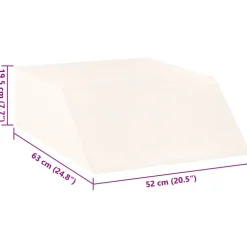 vidaXL Benpude Ensfarvet Hvid 63 x 52 x 19,5 cm PU Skum