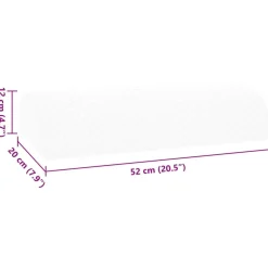 vidaXL Benpude Ensfarvet Hvid 52 x 20 x 12 cm Memory Skum