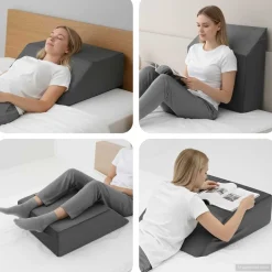 vidaXL Benpude Ensfarvet Grå 63 x 52 x 19 cm PU Skum