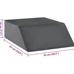 vidaXL Benpude Ensfarvet Grå 63 x 52 x 19 cm PU Skum