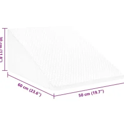 vidaXL Benpude Ensfarvet Hvid 60 x 50 x 30 cm Memory Skum