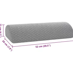 vidaXL Benpude Geometrisk Grå 52 x 20 x 11 cm Memory Skum