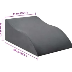 vidaXL Benpude Grå 68 x 41 x 24 cm PU Skum