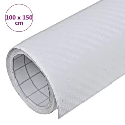 vidaXL bilfolie 100x150 cm 3D hvid