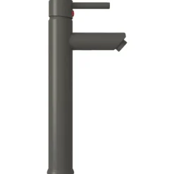 vidaXL blandingsbatteri til badeværelse 12x30 cm grå