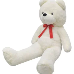 vidaXL blød plysbamse XXL 85 cm hvid