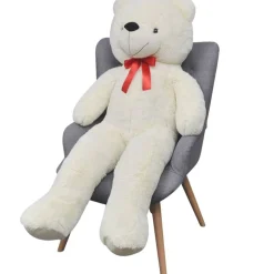 vidaXL blød plysbamse XXL 85 cm hvid