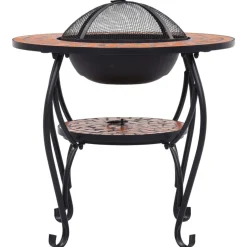 vidaXL bålfad mosaik 68 cm keramik terracottafarvet