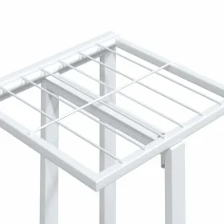 vidaXL blomsterstativ 4 niveauer med hjul 44x23x80 cm jern hvid