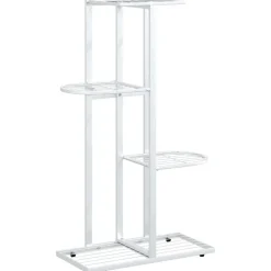 vidaXL blomsterstativ i 4 niveauer 43x22x76 cm metal hvid