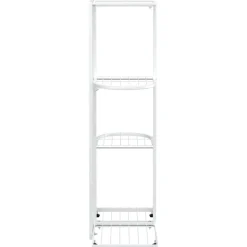 vidaXL blomsterstativ i 4 niveauer 43x22x76 cm metal hvid