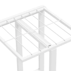 vidaXL blomsterstativ i 4 niveauer 43x22x76 cm metal hvid
