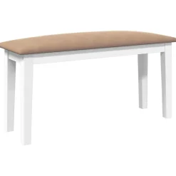 vidaXL bænk 90 cm massivt gummitræ hvid