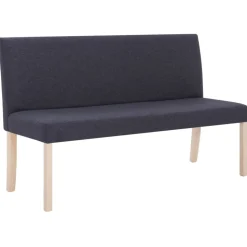 vidaXL bænk 139,5 cm polyester mørkegrå