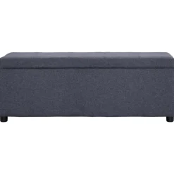 vidaXL bænk med opbevaringsrum 116 cm polyester mørkegrå