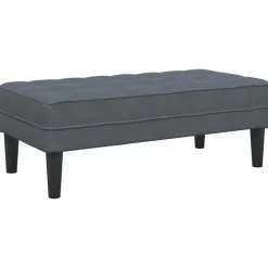 vidaXL bænk med pude Mørkegrå 113 x 57 x 39 cm Fløjl