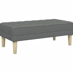 vidaXL bænk med pude Mørkegrå 113 x 57 x 39 cm Stof