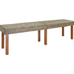 vidaXL bænk Naturfarvet 160 x 35 x 45 cm Massivt mangotræ