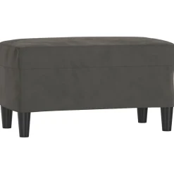 vidaXL bænk 70x35x41 cm fløjl mørkegrå