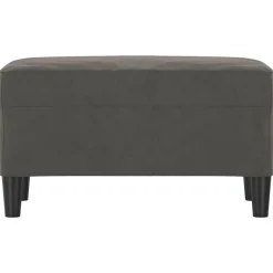 vidaXL bænk 70x35x41 cm fløjl mørkegrå
