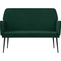 vidaXL bænk 108x79x79 cm fløjl mørkegrøn