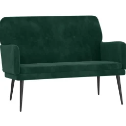 vidaXL bænk 108x79x79 cm fløjl mørkegrøn
